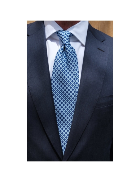 CORBAJA SEDA ESTAMPADA CELESTE  BRUNATI