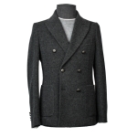 CHAQUETA CRUZADA LANA VIRGEN/CASHMERE BL