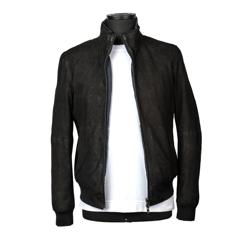 CAZADORA BOMBER PIEL MATE REVERSIBLE BLA