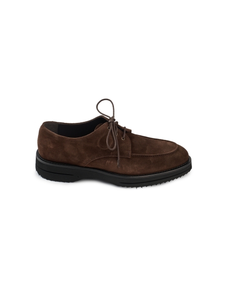 ZAPATO CORDONES PIEL ANTE MARRON BLACKCA
