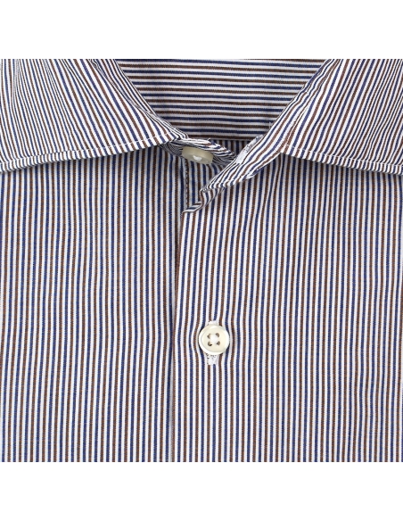 CAMISA ALGODON RAYAS PUÑO DOBLE USO VyV BLACKCAPE