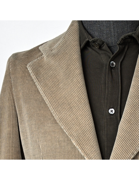 CHAQUETA MICROPANA ALG/CASHMERE SOLAPA ANCHA BLACKCAPE