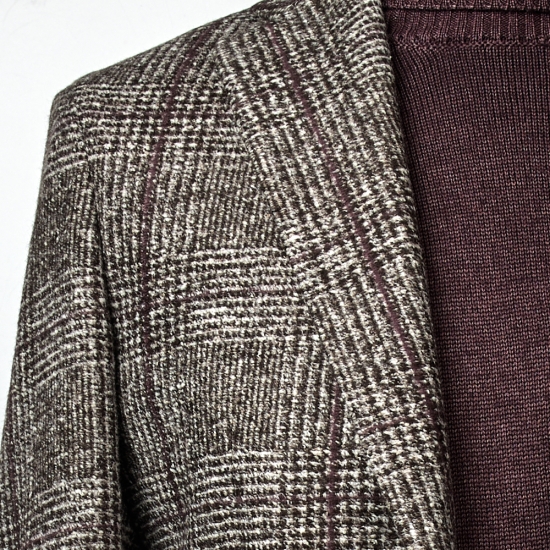 CHAQUETA JERSEY CUADROS  SIN FORRO BLACK 2