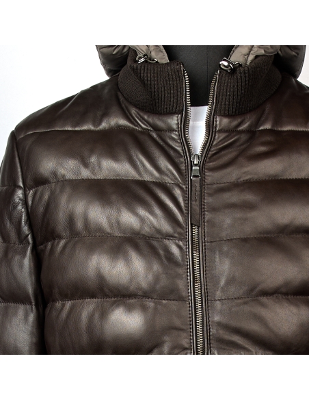 CAZADORA PIEL ENGUATADA CAPUCHA DESMONTABLE BLACKCAPE