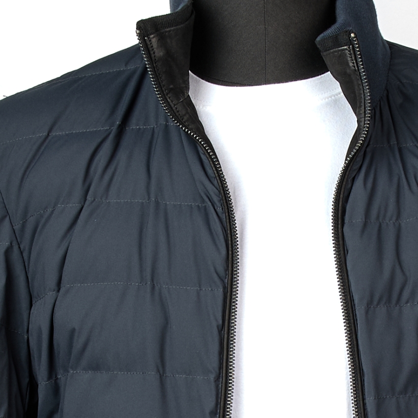 CAZADORA BOMBER PIEL MATE REVERSIBLE BLACKCAPE