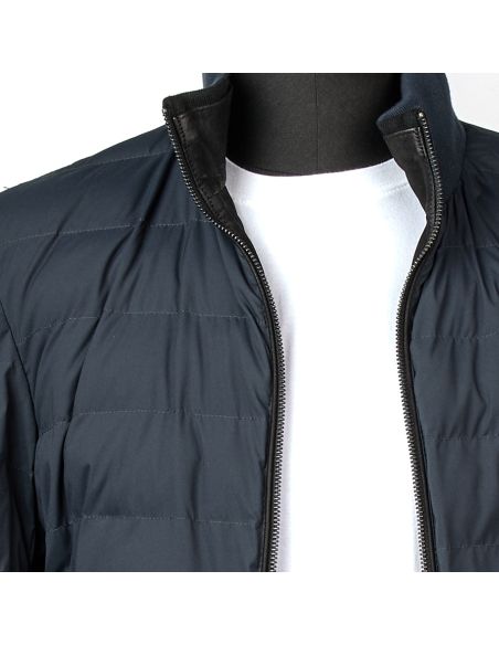 CAZADORA BOMBER PIEL MATE REVERSIBLE BLACKCAPE