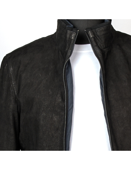 CAZADORA BOMBER PIEL MATE REVERSIBLE BLACKCAPE