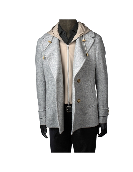 CHAQUETON PEACOAT TRAVEL CORTAVIENTOS Y CAPUCHA BLACKCAPE