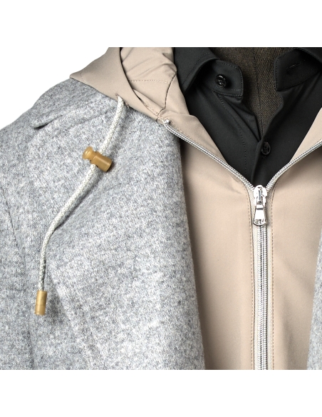 CHAQUETON PEACOAT TRAVEL CORTAVIENTOS Y CAPUCHA BLACKCAPE