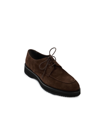 ZAPATO CORDONES PIEL ANTE MARRON BLACKCAPE