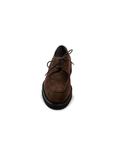 ZAPATO CORDONES PIEL ANTE MARRON BLACKCAPE