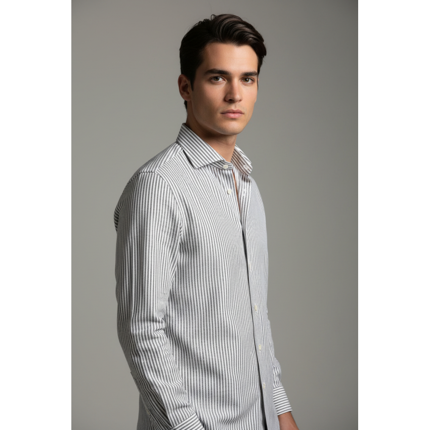 CAMISA ACTIVE RAYAS  BLACKCAPE