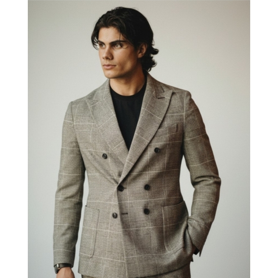 CHAQUETA CRUZADA PPE.DE GALES ALGODON ELASTICO CIRCOLO PARA 2