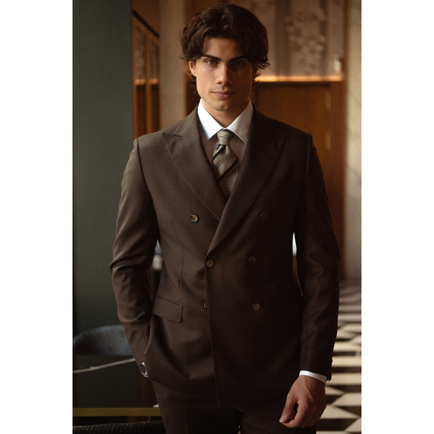 TRAJE CRUZADO 100%LANA VITALE BLACKCAPE