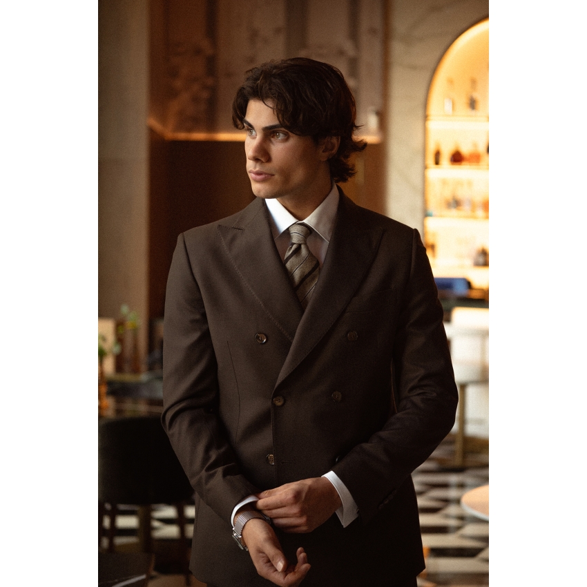 TRAJE CRUZADO 100%LANA VITALE BLACKCAPE