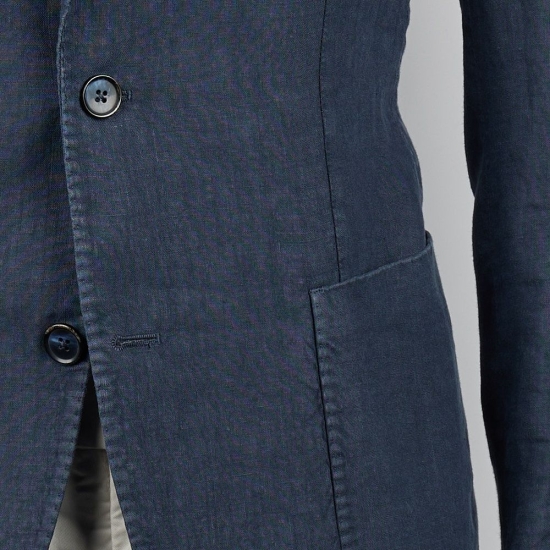 CHAQUETA D8 LINO TINTADO/LAVADO BLACKCAPE 2