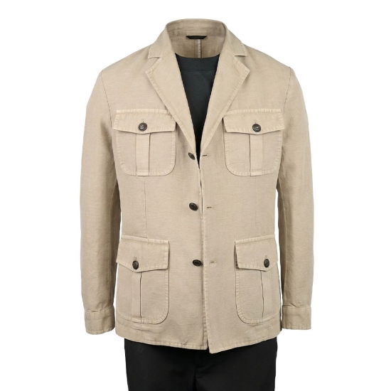 CHAQUETA SAHARIANA ALG/LINO CIRCOLO BLACKCAPE 2