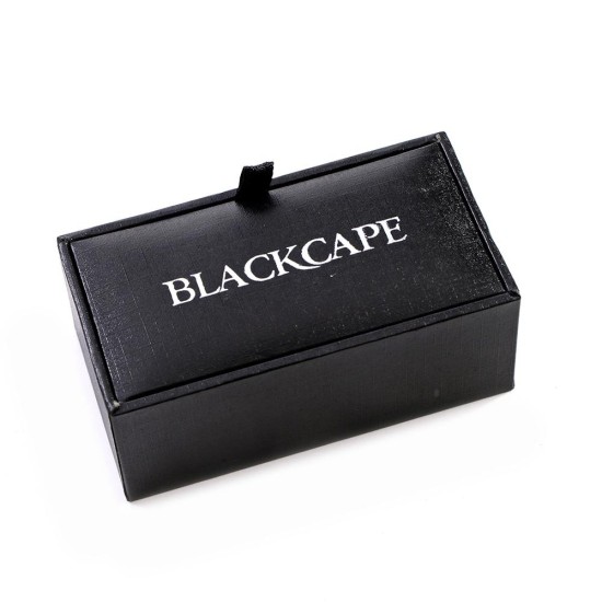 GEMELOS BLACKCAPE RODIUM CUADRADOS NEGRO 2