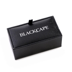 GEMELOS BLACKCAPE RODIUM CUADRADOS NEGRO 2