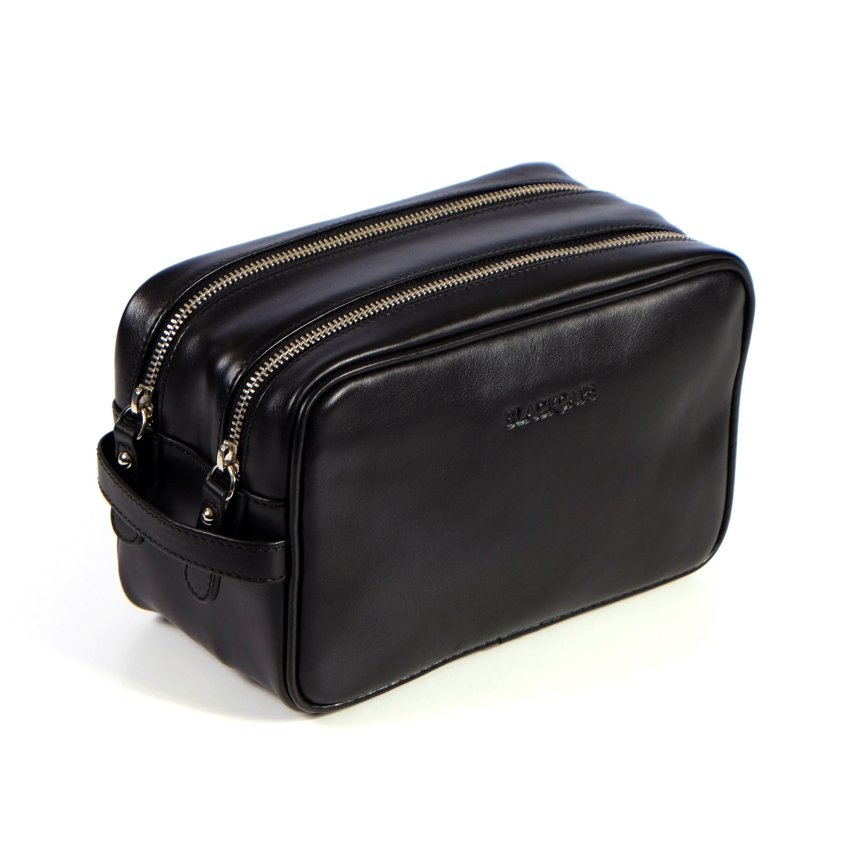 TRAVEL POUCH BLACKCAPE SAFIANO GENUINE  LEATHER...