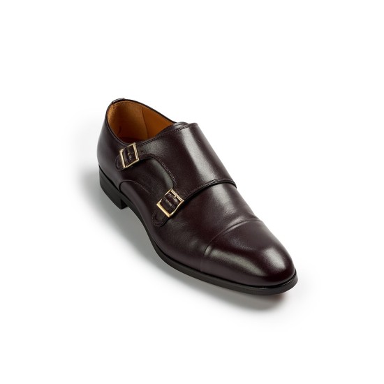 ZAPATOS DOBLE HEBILLA PIEL BURDEOS BLACK 2