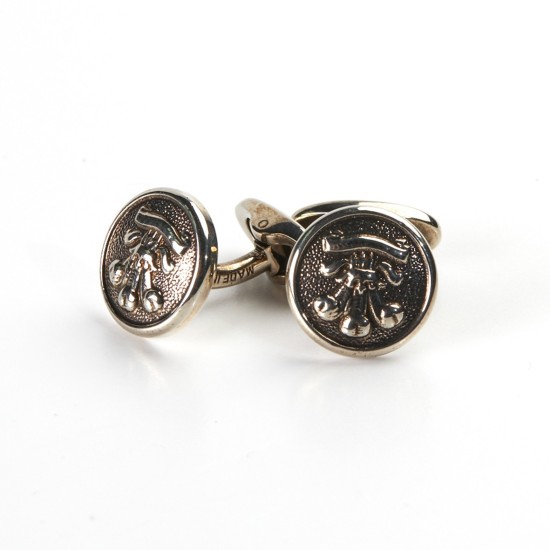 GEMELOS VINTAGE ESCUDO ENVEJECIDO REDOND