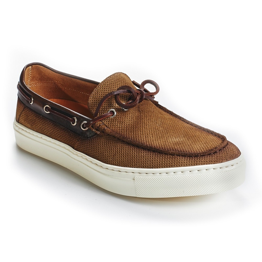 MOCASIN TIPO NAUTICO ANTE PERFORADO BLAC