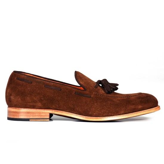 MOCASIN ANTE MARRON Y BORLAS SUELA MADERA BLACKCAPE 2