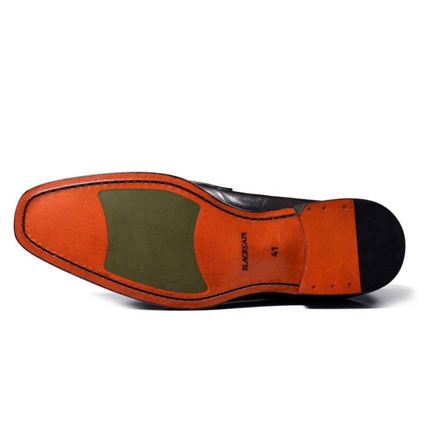 MOCASIN PIEL SUELA SUELA CUERO COSIDA BLACKCAPE