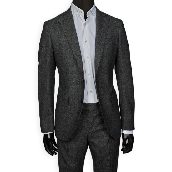 TRAJE D7 CUADRO AZUL/GRIS LANA ELASTICA BLACKCAPE 2