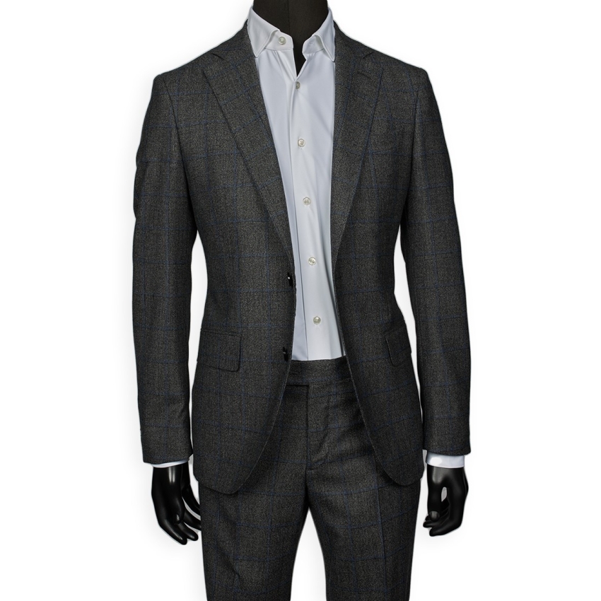 TRAJE D7 CUADRO AZUL/GRIS LANA ELASTICA