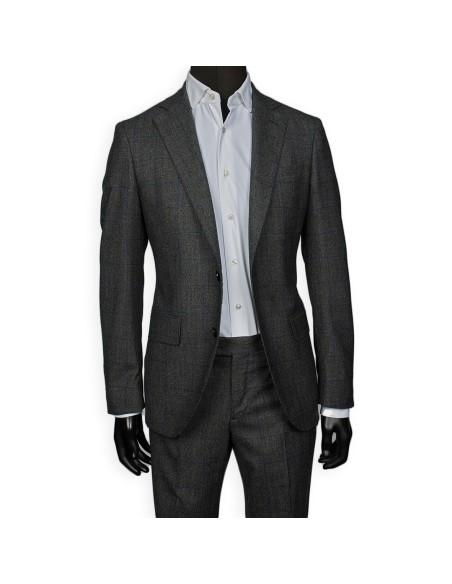 TRAJE D7 CUADRO AZUL/GRIS LANA ELASTICA